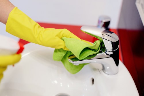 Detailed kitchen and bathroom cleaning during a Bermondsey move in clean