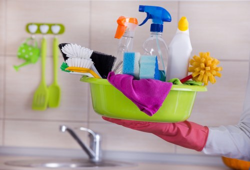 After builders cleaning in a Bermondsey apartment after refurbishment