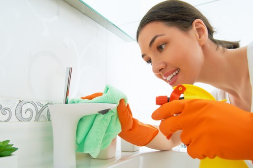 Domestic cleaning in a Bermondsey living room