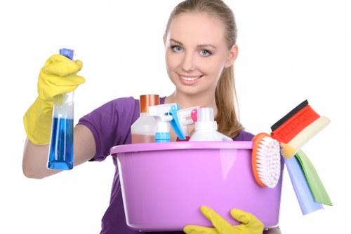 Local carpet cleaner treating a hallway in Bermondsey