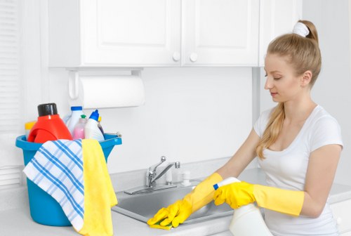Kitchen and living area deep clean for a Bermondsey move out service